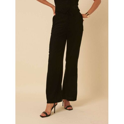 Nobody's Child Nobodys Child Black Slim Velvet Trousers damen