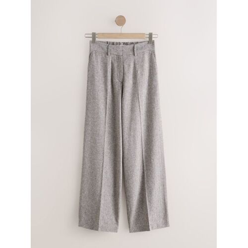 Next Mole Linen Rich Herringbone Wide Leg Trousers damen