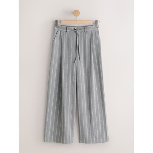 Next Grey Stripe Wide Leg Trousers damen