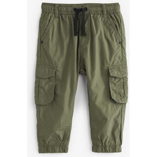Next Khaki Green Lined Cargo Trousers (3mths-7yrs) jungen