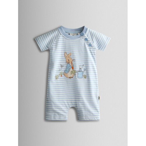 Jojo Maman Bébé JoJo Maman Bébé Blue Peter Rabbit Appliqué Stripe Rompersuit jungen