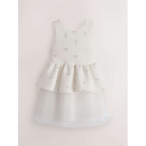 Baker by Ted Baker Baker by Ted Baker Cream Hotfix Scuba Mesh Double Skirted Dress 140cm (10 Years) mädchen