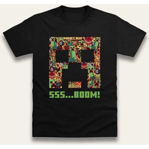 Brand Threads Brand Threads Black Minecraft T-Shirt jungen