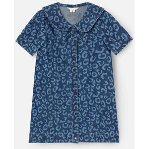 Angel & Rocket Angel & Rocket Blue Saoirse Leopard Denim Collared Dress 104cm (4 Years) mädchen Angel & Rocket Angel & Rocket Blue Saoirse Leopard Denim Collared Dress 104cm (4 Years) mädchen