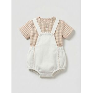 Angel & Rocket Angel & Rocket Natural Syril Gingham Smart Shirt & Textured Romper jungen Angel & Rocket Angel & Rocket Natural Syril Gingham Smart Shirt & Textured Romper jungen
