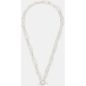 Accessorize Accessorize Silver Tone Sterling Silver-Plated Molten Link T-Bar Necklace damen Accessorize Accessorize Silver Tone Sterling Silver-Plated Molten Link T-Bar Necklace damen
