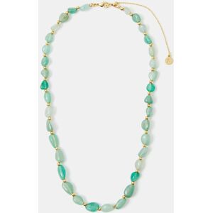 Accessorize Accessorize Green 14ct Gold-Plated Aventurine Stone Necklace damen Accessorize Accessorize Green 14ct Gold-Plated Aventurine Stone Necklace damen