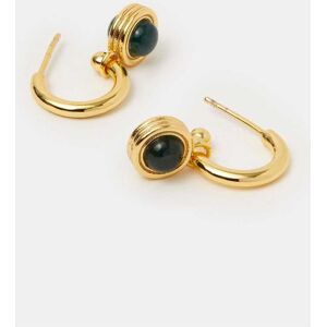 Accessorize Accessorize Gold Tone 14ct Gold-Plated Chalcedony Drop Hoop Earrings damen Accessorize Accessorize Gold Tone 14ct Gold-Plated Chalcedony Drop Hoop Earrings damen