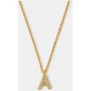 Accessorize Accessorize 14ct Gold Plated Diamanté Initial Pendant Necklace damen Accessorize Accessorize 14ct Gold Plated Diamanté Initial Pendant Necklace damen