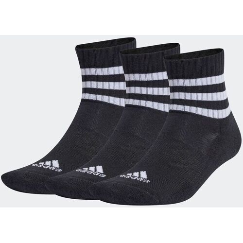 adidas Black 3-Stripes Cushioned Sportswear Low Cut Socks 3 Pack herren