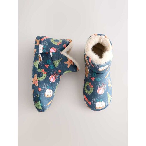 Next Navy Pudding Matching family Christmas Plush Boot Slippers damen