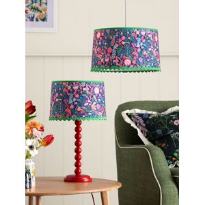 Lucy Tiffney Lucy Tiffney Navy Floral RicRac Easyfit Lamp Shade Lucy Tiffney Lucy Tiffney Navy Floral RicRac Easyfit Lamp Shade