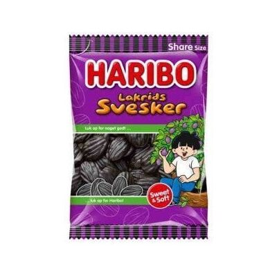 Haribo Lakrids Svesker - Kauernde Bonbons - 375g Haribo Lakrids Svesker - Kauernde Bonbons - 375g