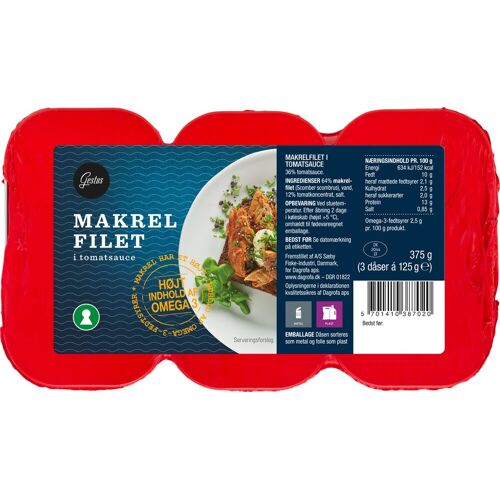 Gestus Makrelenfilet in Tomatensauce 3er Pack 375 g - 375 g