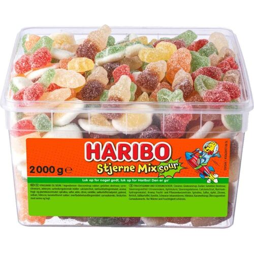 Haribo Stjerne Mix Sour - 2 kg