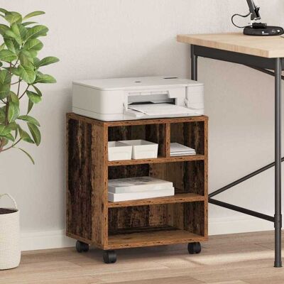 vidaXL Druckerständer Altholz 41 x 32 x 48 cm Holzwerkstoff Braun vidaXL Druckerständer Altholz 41 x 32 x 48 cm Holzwerkstoff Braun
