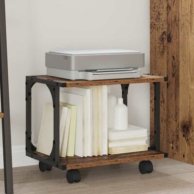 vidaXL Druckerständer Altholz 41 x 28 x 33,5 cm Holzwerkstoff Braun vidaXL Druckerständer Altholz 41 x 28 x 33,5 cm Holzwerkstoff Braun