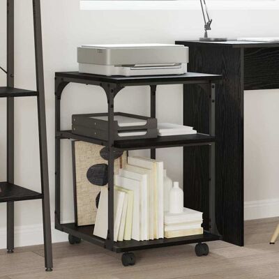 vidaXL Druckerständer Schwarz Eichen-Optik 43 x 48 x 64 cm Schwarz vidaXL Druckerständer Schwarz Eichen-Optik 43 x 48 x 64 cm Schwarz