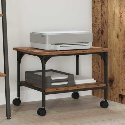 vidaXL Druckerständer Altholz 50 x 40 x 38 cm Holzwerkstoff Braun vidaXL Druckerständer Altholz 50 x 40 x 38 cm Holzwerkstoff Braun