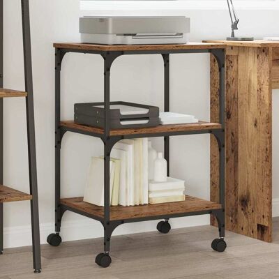 vidaXL Druckerständer Altholz 50 x 41 x 75 cm Holzwerkstoff Braun vidaXL Druckerständer Altholz 50 x 41 x 75 cm Holzwerkstoff Braun