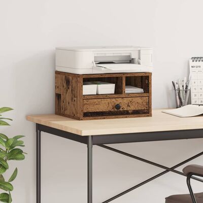 vidaXL Druckerständer Altholz 40 x 32 x 24 cm Holzwerkstoff Braun vidaXL Druckerständer Altholz 40 x 32 x 24 cm Holzwerkstoff Braun