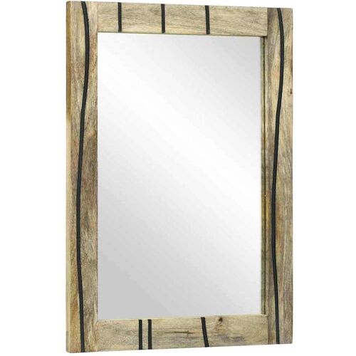 vidaXL Badezimmer Spiegel mit Spiegel Braun 70 x 50 x 2,5 cm Braun