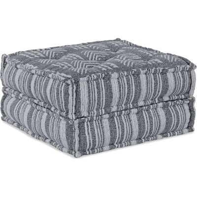 vidaXL Pouffe Grau Stoff 70 x 70 x 36 cm Lounge Pouffe Grey - Pouffe vidaXL Pouffe Grau Stoff 70 x 70 x 36 cm Lounge Pouffe Grey - Pouffe