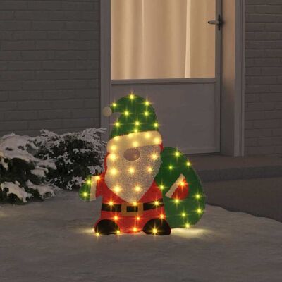 vidaXL Beleuchteter Weihnachtsmann Warmes Weiß 70 x 62 cm Lamé-Stoff Warmes Weiß vidaXL Beleuchteter Weihnachtsmann Warmes Weiß 70 x 62 cm Lamé-Stoff Warmes Weiß
