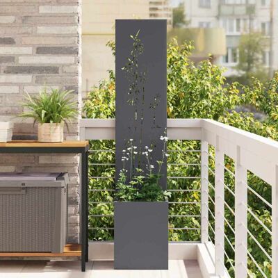 vidaXL Garten Sichtschutz-Leinwand Floral Anthrazit 32 x 32 x 150 cm Anthrazit vidaXL Garten Sichtschutz-Leinwand Floral Anthrazit 32 x 32 x 150 cm Anthrazit