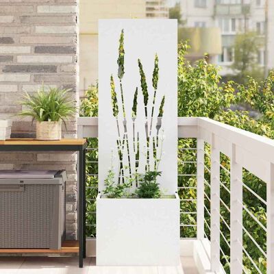 vidaXL Garten Sichtschutz-Leinwand Weiß 50 x 32 x 150 cm Weiß vidaXL Garten Sichtschutz-Leinwand Weiß 50 x 32 x 150 cm Weiß