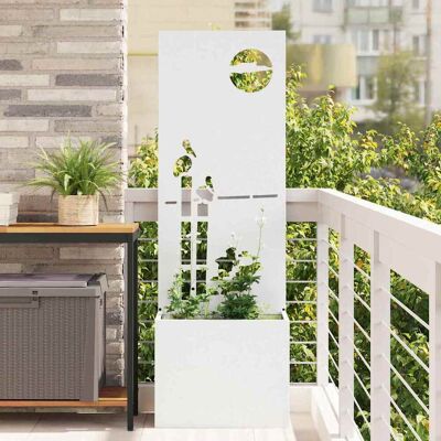 vidaXL Garten Sichtschutz-Leinwand Weiß 50 x 32 x 150 cm Weiß vidaXL Garten Sichtschutz-Leinwand Weiß 50 x 32 x 150 cm Weiß