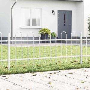 vidaXL Gartenzaun Weiß 11,9x0,6m Stahl vidaXL Gartenzaun Weiß 11,9x0,6m Stahl