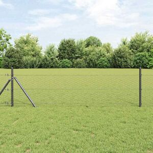 VIDAXL Garten Sechseckzaun - Stahl, Grau - 0,4x10 m VIDAXL Garten Sechseckzaun - Stahl, Grau - 0,4x10 m