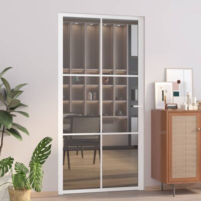 vidaXL Innentür ESG - Weiß und dunkel transparent - 102,5x201,5 cm vidaXL Innentür ESG - Weiß und dunkel transparent - 102,5x201,5 cm