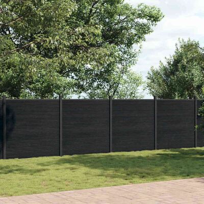 vidaXL Zaunelement Grau 1737x186 cm WPC Grau vidaXL Zaunelement Grau 1737x186 cm WPC Grau