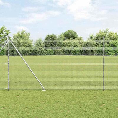 vidaXL Verzinkter Stahlzaun 1,6x10 m - Zaun vidaXL Verzinkter Stahlzaun 1,6x10 m - Zaun