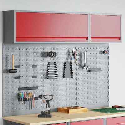 vidaXL - Wandmontiertes Werkzeugschrank - Rot - Tool Cabinet vidaXL - Wandmontiertes Werkzeugschrank - Rot - Tool Cabinet