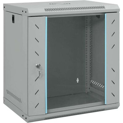 vidaXL Netzwerkschrank mit Speicher Grau 53 x 45 x 60 cm Stahl Grau vidaXL Netzwerkschrank mit Speicher Grau 53 x 45 x 60 cm Stahl Grau