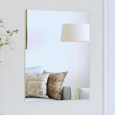 vidaXL Wandspiegel Rechtwinklig 50 x 60 cm Gehärtetes Glas Transparent vidaXL Wandspiegel Rechtwinklig 50 x 60 cm Gehärtetes Glas Transparent