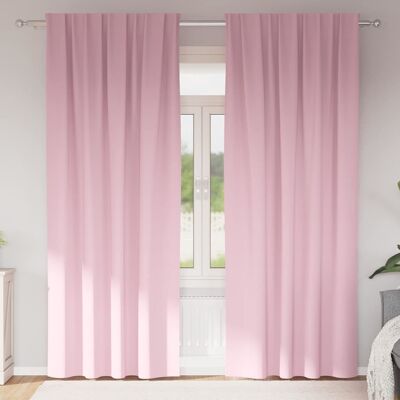 vidaXL Verdunkelungs-Vorhänge mit Ringen 2 stk. Babyrosa 260 x 140 cm Rosa vidaXL Verdunkelungs-Vorhänge mit Ringen 2 stk. Babyrosa 260 x 140 cm Rosa
