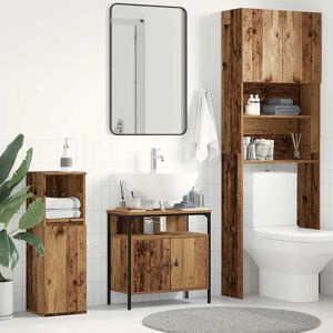 vidaXL Waschbeckenunterschrank Altholz-Optik 60x30x60 cm Holzwerkstoff Braun vidaXL Waschbeckenunterschrank Altholz-Optik 60x30x60 cm Holzwerkstoff Braun