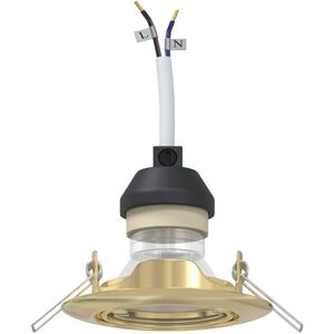 VidaXL Einbau-LED-Spots - 24 Stück, Ø90 mm, Gold, Stahl, Modernes Licht VidaXL Einbau-LED-Spots - 24 Stück, Ø90 mm, Gold, Stahl, Modernes Licht
