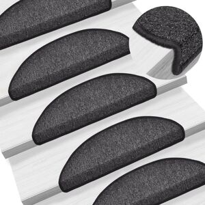 vidaXL Stufenmatten 15 Stk. 56x17x3 cm Anthrazit Halbrund Anthrazit vidaXL Stufenmatten 15 Stk. 56x17x3 cm Anthrazit Halbrund Anthrazit