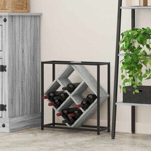 vidaXL Weinregal Graues Sonoma 51 x 18 x 52,5 cm Holzwerkstoff Grau vidaXL Weinregal Graues Sonoma 51 x 18 x 52,5 cm Holzwerkstoff Grau