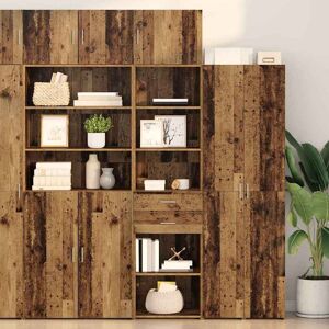 vidaXL Highboard Wandmontiert Altholz 50 x 42,5 x 225 cm Holzwerkstoff Braun vidaXL Highboard Wandmontiert Altholz 50 x 42,5 x 225 cm Holzwerkstoff Braun