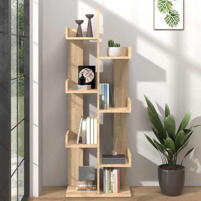 vidaXL Bücherregal Sonoma Eichenholz 8 Fächer - Bücherregal vidaXL Bücherregal Sonoma Eichenholz 8 Fächer - Bücherregal