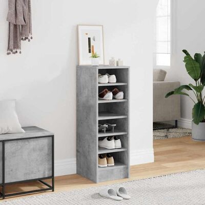 vidaXL Schuhschrank Betongrau 31,5x35x90 cm Holzwerkstoff Grau vidaXL Schuhschrank Betongrau 31,5x35x90 cm Holzwerkstoff Grau