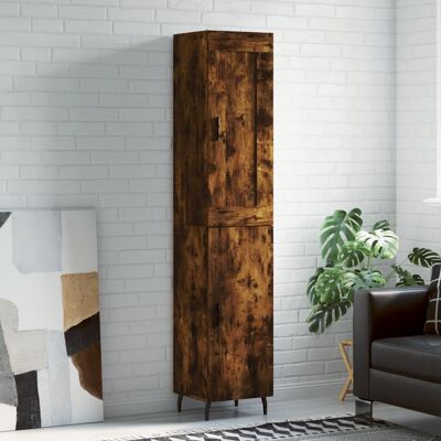 vidaXL Highboard Räuchereiche 34,5x34x180 cm Holzwerkstoff Braun vidaXL Highboard Räuchereiche 34,5x34x180 cm Holzwerkstoff Braun
