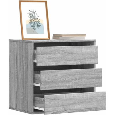 vidaXL Kommode Grau Sonoma 60x41x58 cm Holzwerkstoff Grau vidaXL Kommode Grau Sonoma 60x41x58 cm Holzwerkstoff Grau