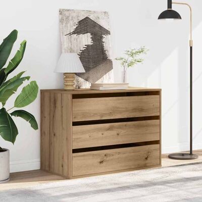 vidaXL Kommode Artisan-Eiche 80x41x58 cm Holzwerkstoff Braun vidaXL Kommode Artisan-Eiche 80x41x58 cm Holzwerkstoff Braun